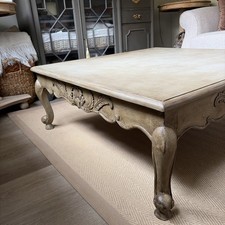 French Style Hand Painted Hardwood Coffee Table