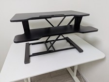 Standing Desk Converter, 32'' Dual Tiered Sit-Stand Desk Riser with Keyboard