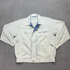 VINTAGE Japanese Jacket Womens Large Grey Chore Work Wear Utility Military Lady