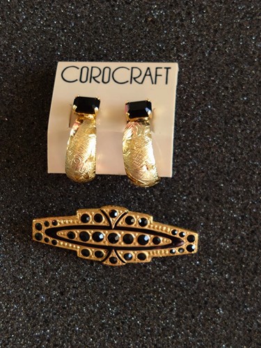 1980s corocraft goldtone clip - 1980s,