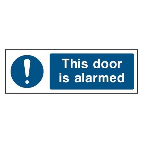 This door alarmed sign or - sign,