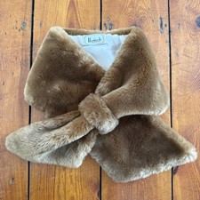 Harrods London Vintage Brown Fur Collar/ Tippet/ Scarf /Wrap - Satin Lined
