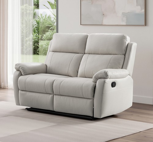 Grey italian leather seater - grey,