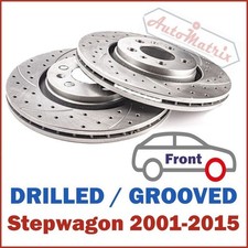 Honda Stepwagon (2001-2015) Front Brake Discs - Drilled/Grooved RF3-8 RG RK