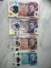 New Uncirculated £5 £10 £20 £50 Polymer Legal Tender Bank Notes (REAL)