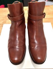 Regent Gentleman's Brown All  Leather Strap Jodhpur/Paddock Boot UK12