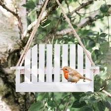Swing Seat Bird Feeder, White