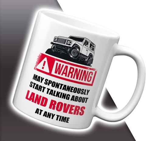 Land rover warning mug - rover, warning,