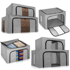 Set of 3 Grey Foldable