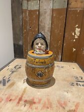 Antique Tobacco Munich Jar Beer Barrel Smoking Alcohol Man Cave Pub Germany