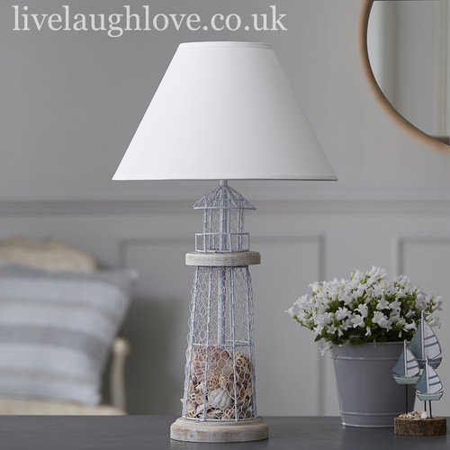 Shell filled lighthouse - lighthouse, lamp