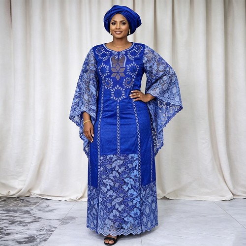 African lace hijab - african, dress
