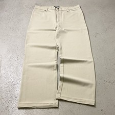Gucci Jeans by Ittierre Trousers W36 Beige Straight Fit 90s Vintage Luxury Pants
