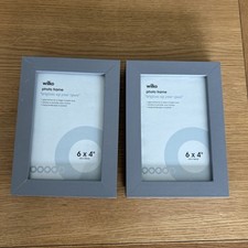 Wilko Chunky Photo Frames 6x4 Inches Set of 2 Grey