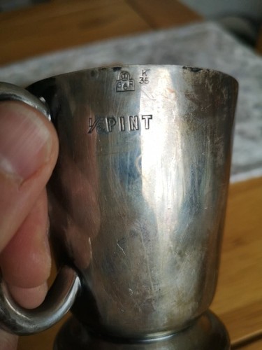 Silver plated half pint - silver,