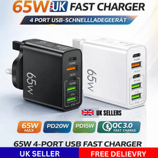65W Quick Charger UK Plug Fast
