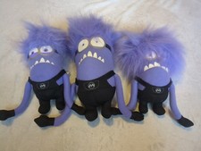 Despicable Me 2 Purple Minion Plush X3 Soft Toy Bundle Universal Studios Minions