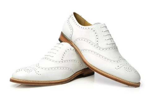 Handmade leather oxford shoes - leather,