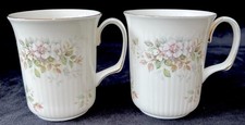 Royal Albert “Haworth” 1982 Vintage Bone China Mugs Set of 2