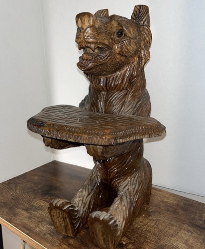 Hand carved wooden - hand-carved, bear