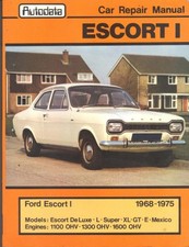 FORD ESCORT MK1,1600 MEXICO,1300 SPORT,E,GT,SUPER,XL,L WORKSHOP MANUAL 1968-1975