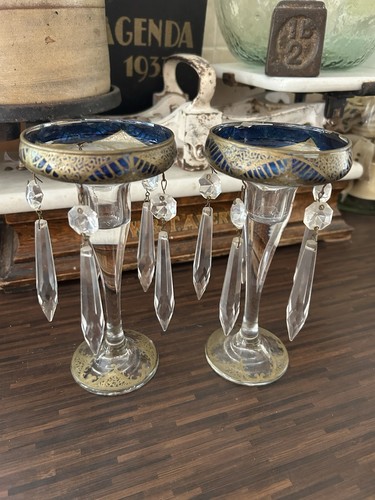 Pair antique vintage glass - antique/vintage,