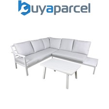 Sealey DG53 Dellonda Kyoto Aluminium Outdoor Corner Sofa & Coffee Table Set 3pc 