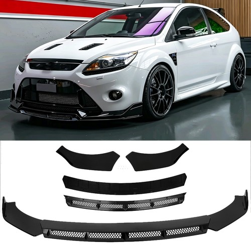 Black front bumper lip - black,