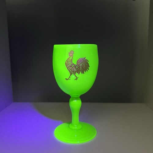 Vintage green stemmed glass - vintage,
