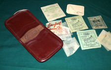 rare Efgeeco leatherette cast wallet Mitchell Allcock hooks to nylon