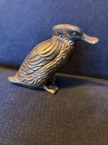 Vintage brass duck ornament - brass,