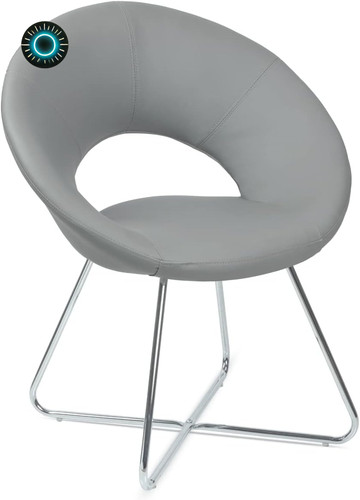 Modern grey circle leather - grey,