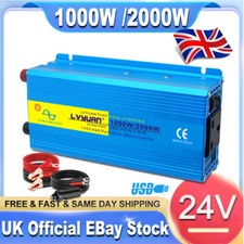 1000W 2000W Power Inverter Pure Sine Wave  24v To 220V 230v Converter Baot Lcd 