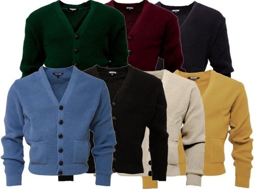 Classic relco waffle cardigan - relco,