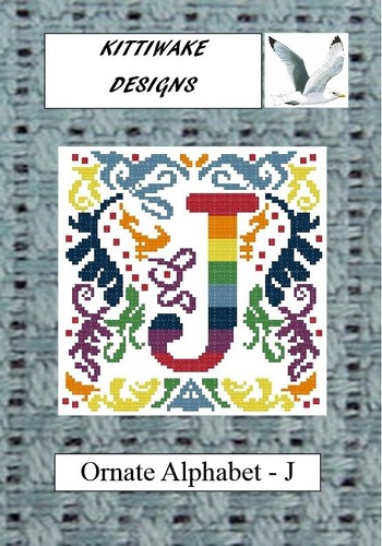 Ornate alphabet j cross - alphabet,