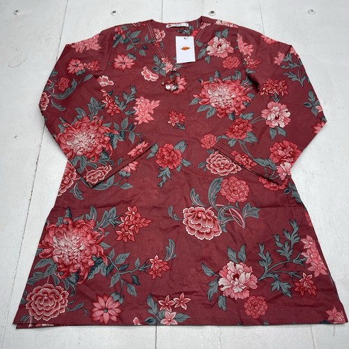 Khaadi red floral - khaadi, sleeve