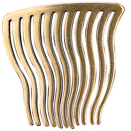1pc vintage hair comb - vintage, brass