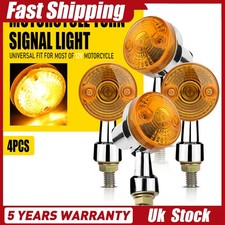 4x Universal 4PCS Motorcycle Motorbike Turn Signal Indicators Light Lamp Amber