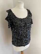 Vera Mont Sequin Top Blouse UK