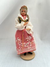  Vintage Handmade Polish Folk Doll Lalki Female With Traditional Costume