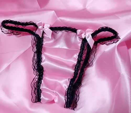 Pink crisp satin ruched - satin, frilly