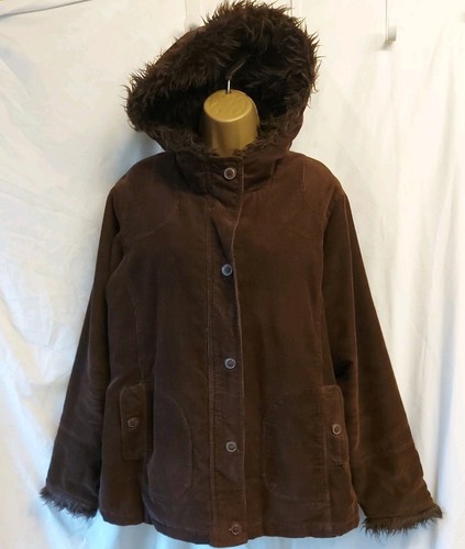 Chocolate brown corduroy faux - brown,