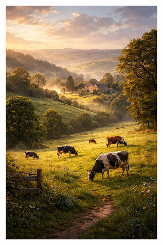 Countryside cattle farm wall - countryside,