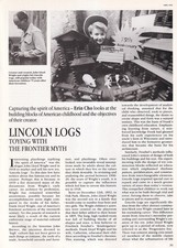 LINCOLN LOGS, TOYING WITH THE