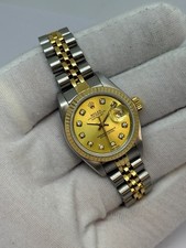 Rolex Datejust 69173 1996 Ladies Steel & Gold Champagne Diamond Dial