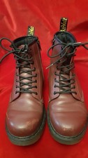 Dr Martens 1460J Burgundy Leather Ankle Boots Size UK 3 Air-Wair -Good Condition