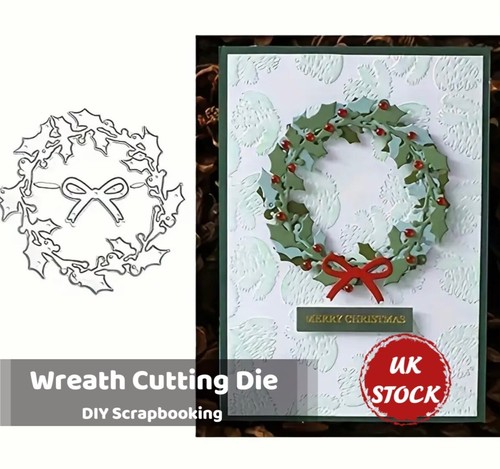 Leaves wreath cutting die card - leaves,