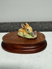 VINTAGE BASIL MATTHEWS BUNNY RABBIT WITH BUTTERFLY BRITISH ART POTTERY