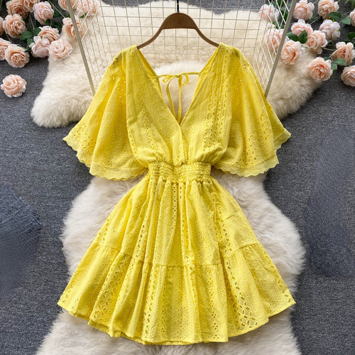 Women lace tea mini - tea, dress