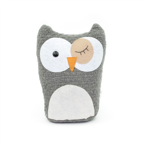 Cute door stopper owl gray - cute,